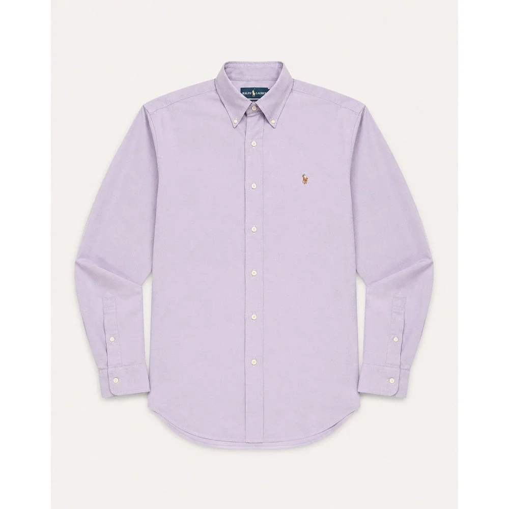 Polo Ralph Lauren Mens Lavender Yarmouth 16 34/35 Oxford Shirt Long Sleeve Flesh
